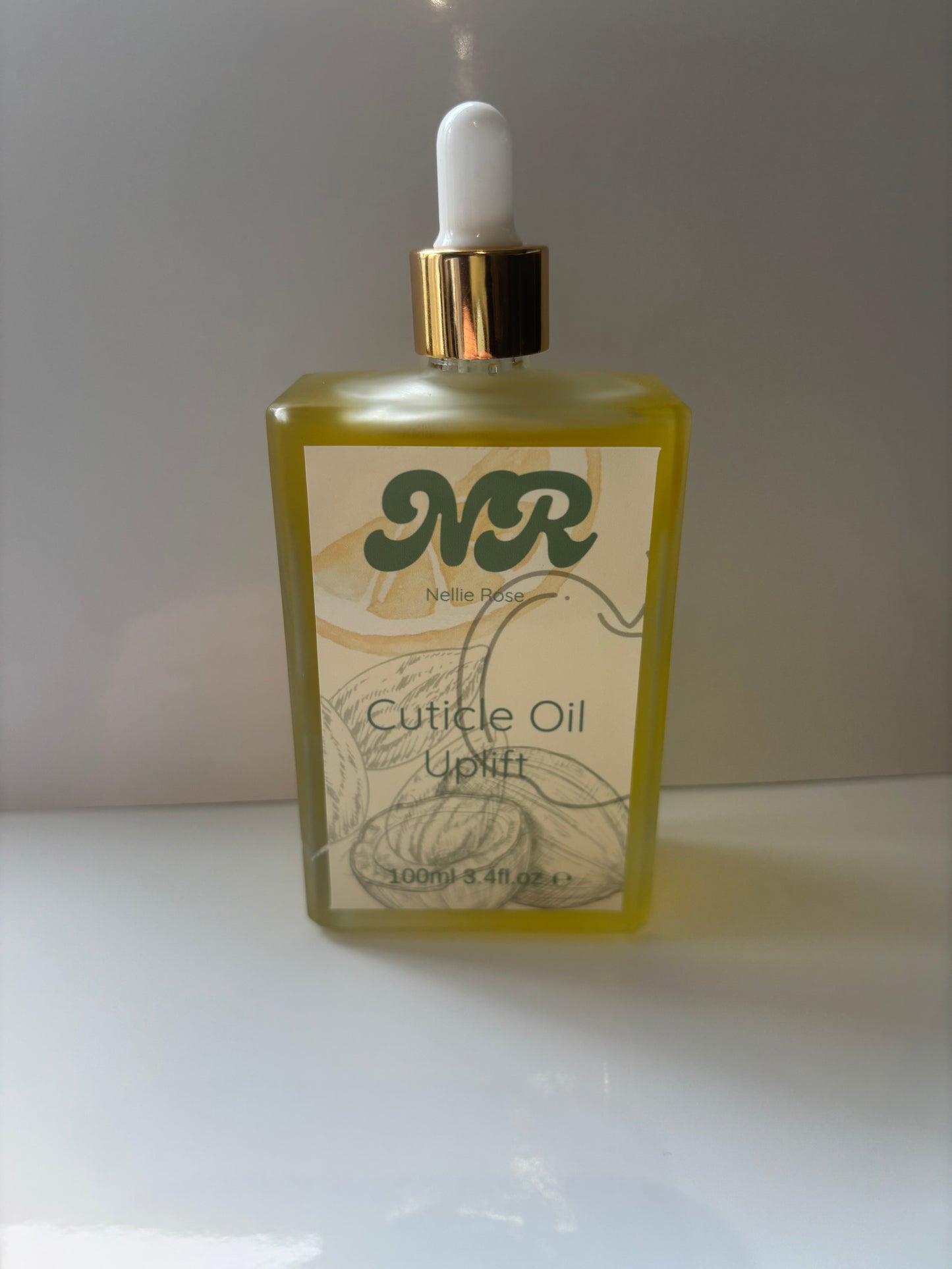 100ml Frosted Desk Oil with Gold lid