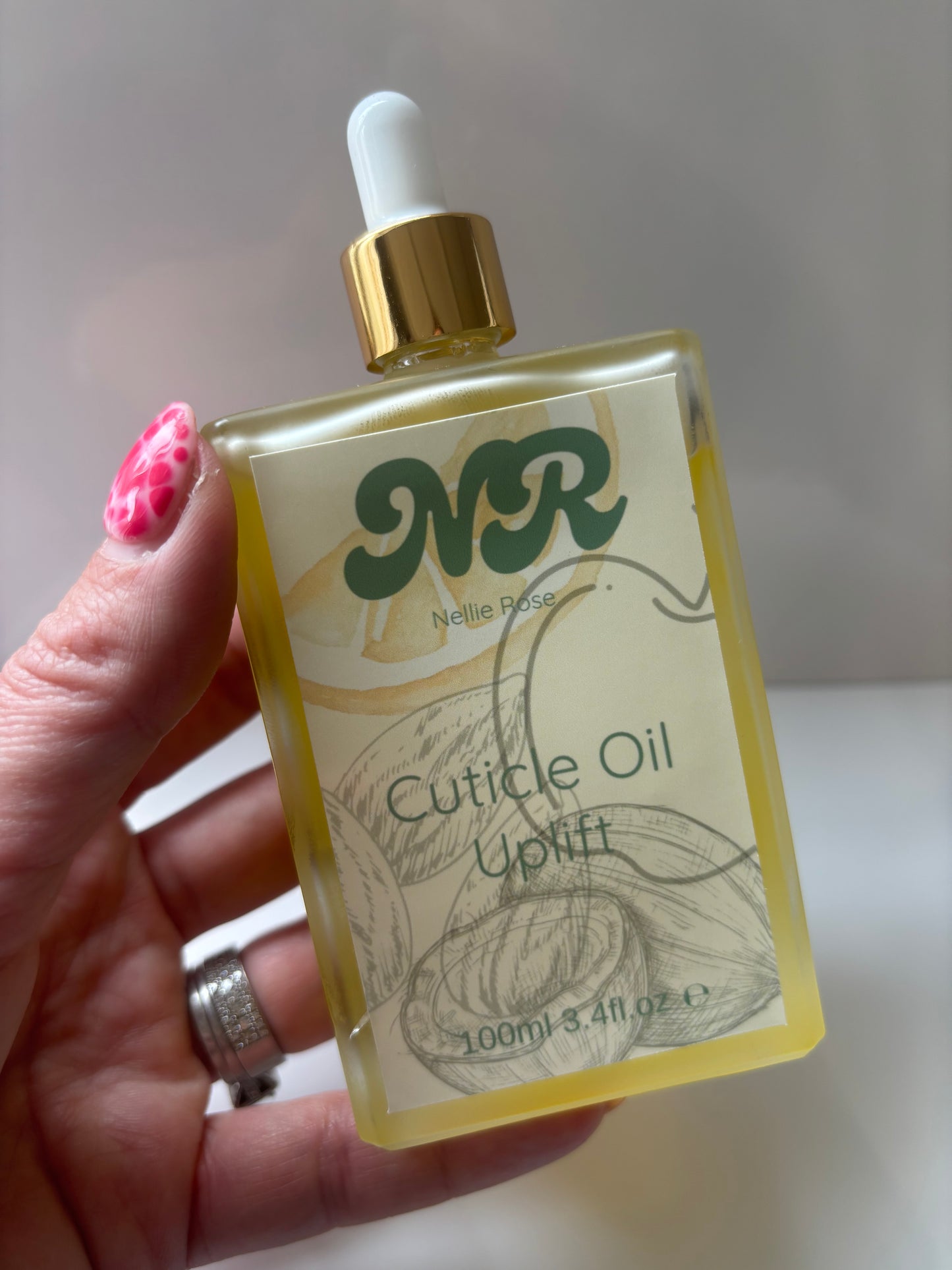 WHOLESALE OWN BRAND 100ml Frosted Desk Oil GOLD LID