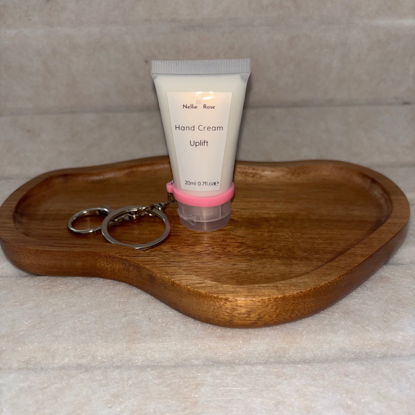 20ml Hand Cream on Pink Keychain