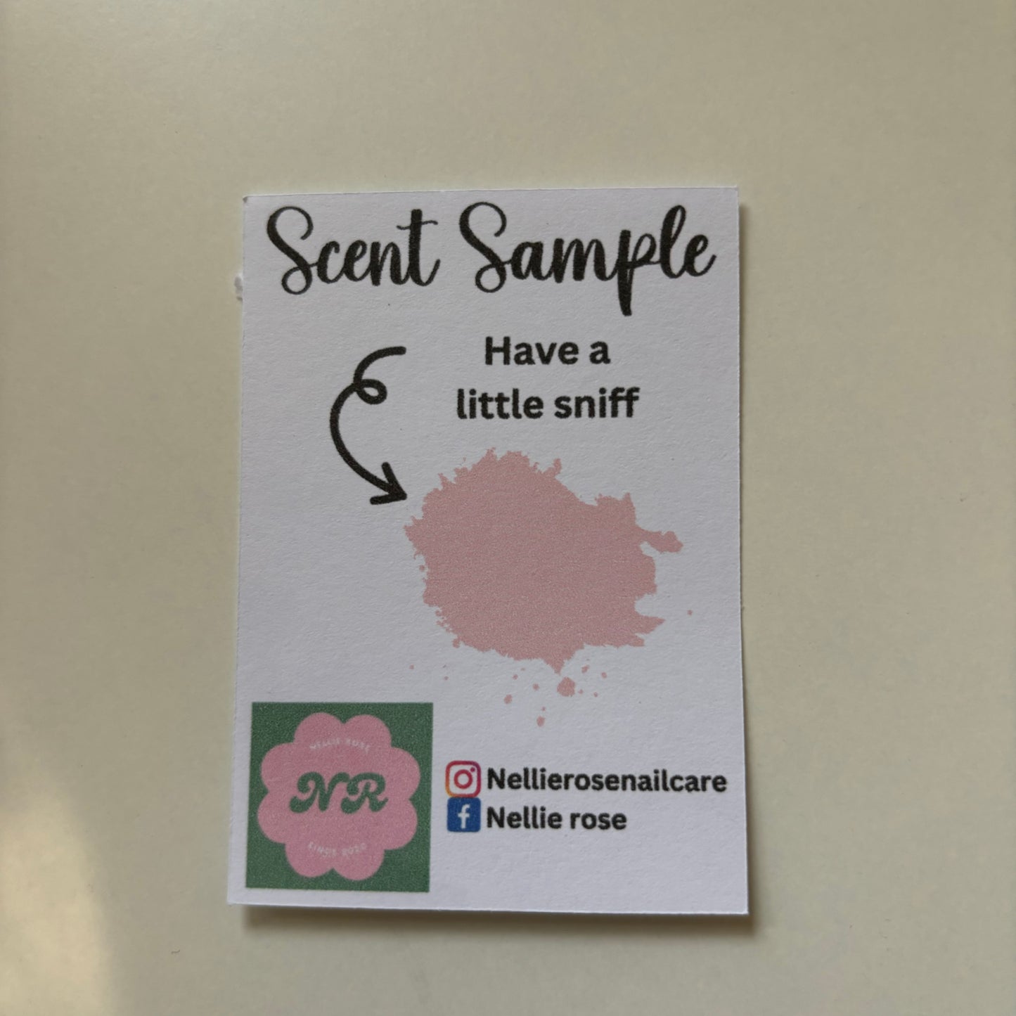 Sample scent cards
